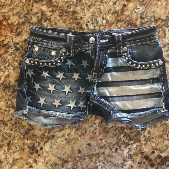 jean shorts with rhinestones